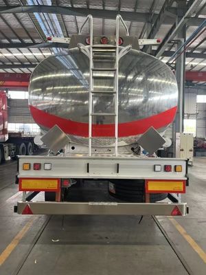Directly Sale 42cbm Stainless Steel Fuel Tank Semi Trailer with 28 Ton Landing Gear