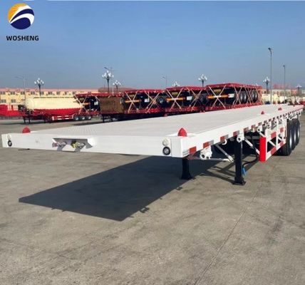 3 Axle 4 Axle Flatbed Semi Trailer for 20ft 40ft 45ft 53ft Container Transportation