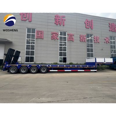 3 Axle Low Bed Semi Trailer for Transporting Heavy Machinery 13000x3000x3300mm