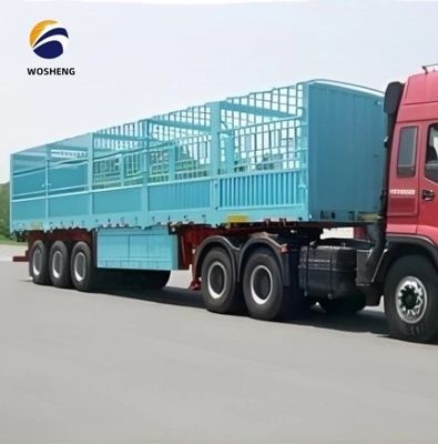 Customized 3 Axles 20-50T High Fence Semi Trailer for Livestock Cattle Cow from Wosheng