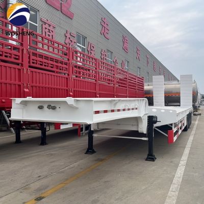 3 Axle Low Bed Semi Trailer for Transporting Heavy Machinery 13000x3000x3300mm