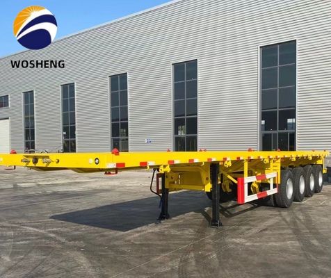 Professional 3 Axle 40ft Flatbed Container Truck Trailer with 50Tons Loading Capacity