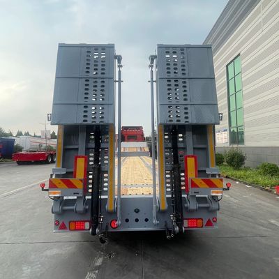 Mechanical or Air Suspension 3 Axles LowBed Semi Trailer for Heavy Load Transportation