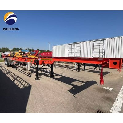 Tare Weight 6500kgs 2 Axle Skeleton Trailer for 20ft 40ft 45ft Shipping Container