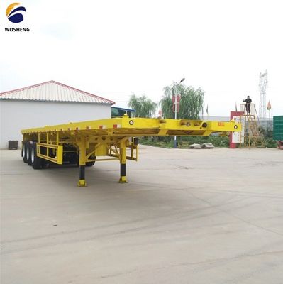 2 Axle 3 Axle 4 Axle 13.6m Flat Bed Container Semi Trailer with High Loading Capacity