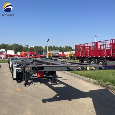 12400x2500x1550mm Heavy Duty Landing Gear 28t Skeleton Semi Trailer for Container Haulage
