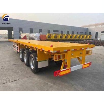 2 Axle 3 Axle 4 Axle 13.6m Flat Bed Container Semi Trailer with High Loading Capacity