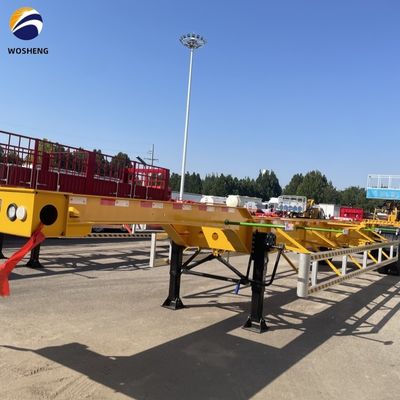 12400x2500x1550mm Heavy Duty Landing Gear 28t Skeleton Semi Trailer for Container Haulage