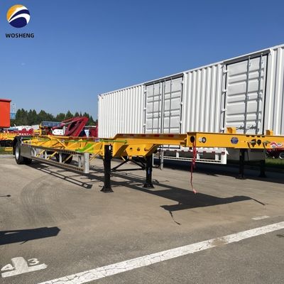 12400x2500x1550mm Heavy Duty Landing Gear 28t Skeleton Semi Trailer for Container Haulage