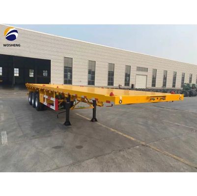 2 Axle 3 Axle 4 Axle 13.6m Flat Bed Container Semi Trailer with High Loading Capacity