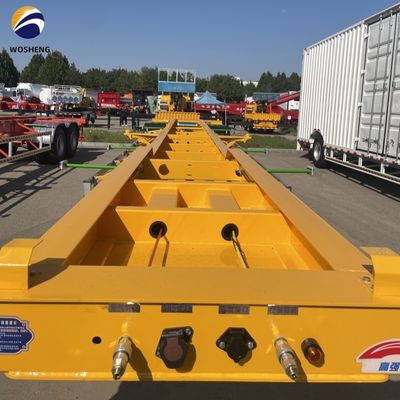 12400x2500x1550mm Heavy Duty Landing Gear 28t Skeleton Semi Trailer for Container Haulage