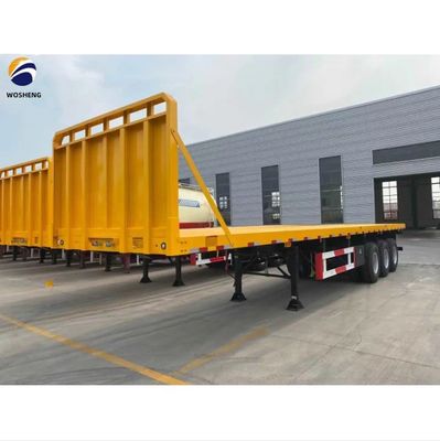 2 Axle 3 Axle 4 Axle 13.6m Flat Bed Container Semi Trailer with High Loading Capacity
