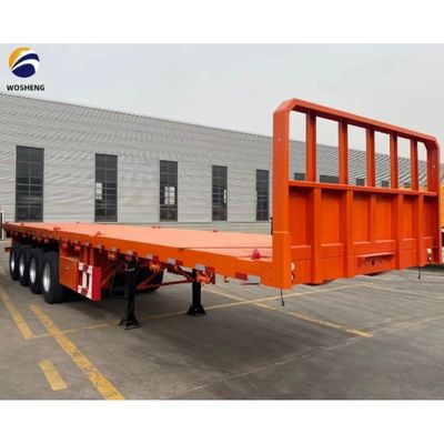 2 Axle 3 Axle 4 Axle 13.6m Flat Bed Container Semi Trailer with High Loading Capacity