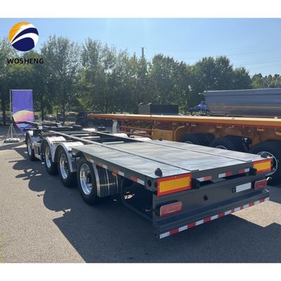 4 Axles Shipping Container Skeleton Trailer for Customized Color Container Transport