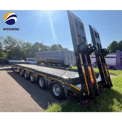 80 100 120 ton lowboy low loader lowbed semi trailer with customizable height