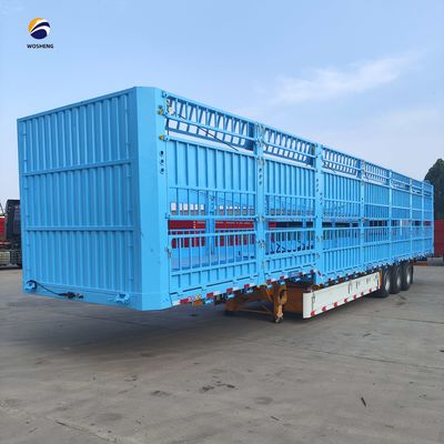 3 Axle 50 Tons Fence Semi Trailer For Vegetable And Livestock With High Load Capacity