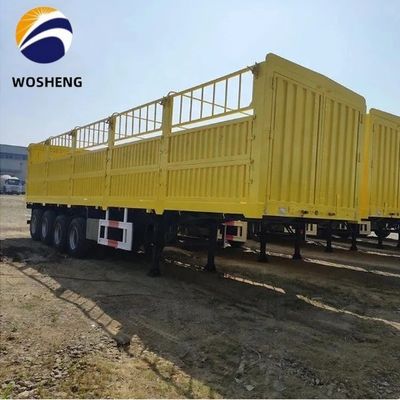 3 Axle 50 Tons Fence Semi Trailer For Vegetable And Livestock With High Load Capacity