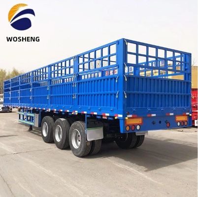 3 Axle 50 Tons Fence Semi Trailer For Vegetable And Livestock With High Load Capacity