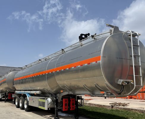 Standard Axle Transport Fuel Oil Customization 3 Axles Aluminum Alloy Tank Semi Trailer