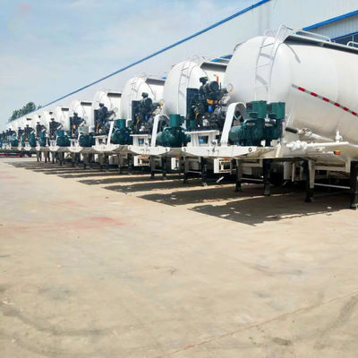 3 Axles Aluminum Alloy Cement Pneumatic Tank Semi Trailer Fuel Tank Truck Trailers
