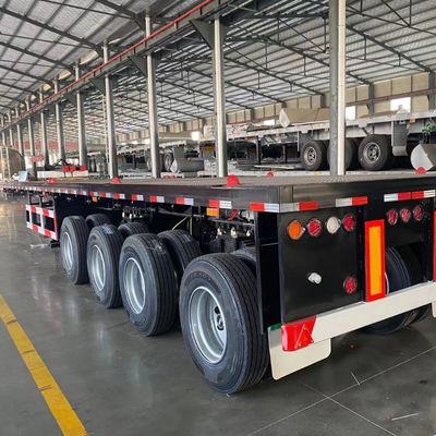 Beam Q345b Semi-Trailer for Transport of 50-70tons Cargo 12500x2500x1600-3100mm