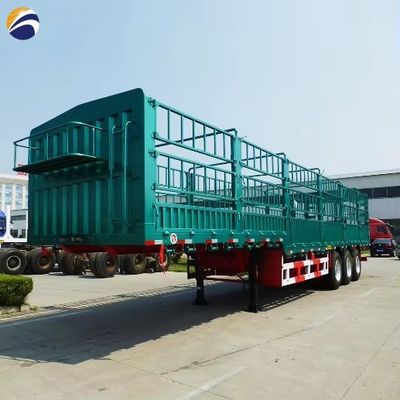 Semi-Trailer 3/4 Axle Load Capacity 30-80 Tons for Transporting Cargo and Livestock