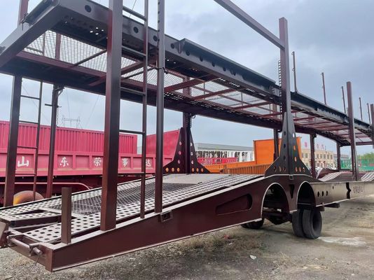 Customizable 2/3 Axles 16690 x 2700 x 3000mm Auto Transport Double Floor Semi Trailer