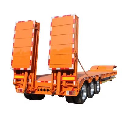 Customized 3/4 Axles Low Bed Semi Trailer for Container Transportation