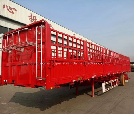 3/4 Axles Multi-function Fence Semi Trailer for Transporting Bulk Animals Grain Cargo