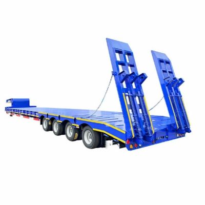 60 Tons 2&quot;/3.5&quot; JOST King Pin 3 Axle Lowboy Loader Lowbed Semi Trailer for Heavy Duty