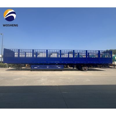 High Fence Semi Trailer for Bulk Cargo 3 Axle 4 Axle Stake Type Truck Trailer