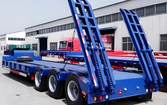 Customizable Steel Flatbed Semi-Trailer Loader for Heavy Duty Equipment Transportation