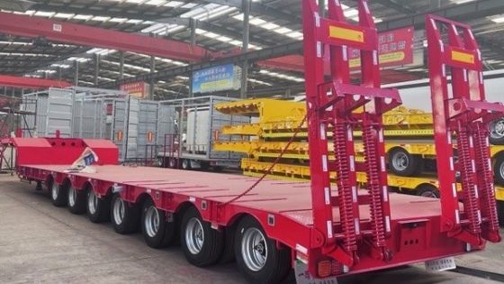 Customizable Steel Flatbed Semi-Trailer Loader for Heavy Duty Equipment Transportation