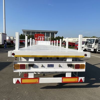 12500x2500x1600-3100mm  3-4 Axles Fuwa Axle Flatbed Semi Trailer Suitable for Container