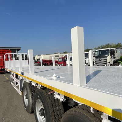 12500x2500x1600-3100mm  3-4 Axles Fuwa Axle Flatbed Semi Trailer Suitable for Container