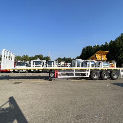 12500x2500x1600-3100mm  3-4 Axles Fuwa Axle Flatbed Semi Trailer Suitable for Container