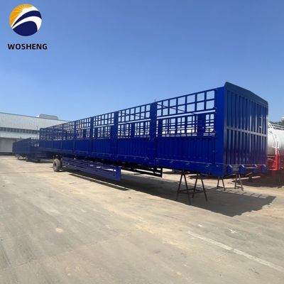 12400x2500x3650mm Steel 3 Axle 4 Axle Fence Truck Semi Trailer for in Various Colors