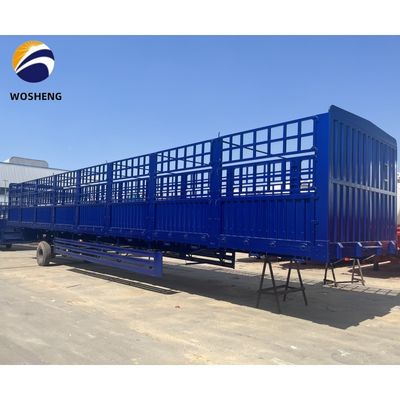 12400x2500x3650mm Steel 3 Axle 4 Axle Fence Truck Semi Trailer for in Various Colors