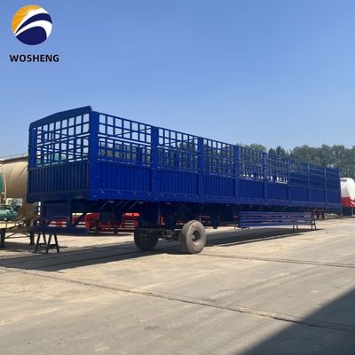 12400x2500x3650mm Steel 3 Axle 4 Axle Fence Truck Semi Trailer for in Various Colors