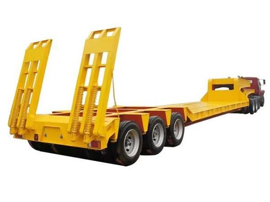 Main Beam Q345B / T700 Steel 40 Ton Lowbed Trailer for Heavy Duty Cargo