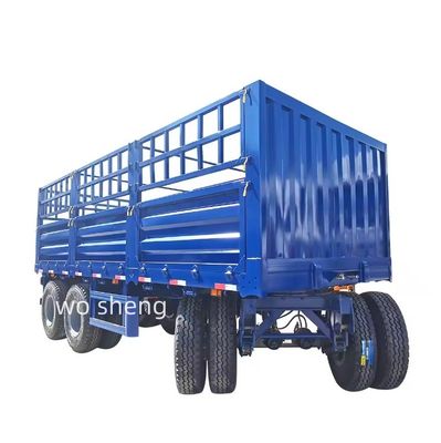 Steel 2/3 Axles 10-30 Ton Flatbed Trailer with Fence Stake and T30/30 Brake System