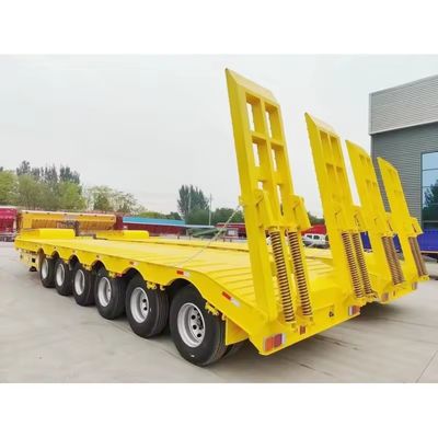Hydraulic Low Platform Semi-trailer for Low Loader Trailer Max Payload 30-100tons