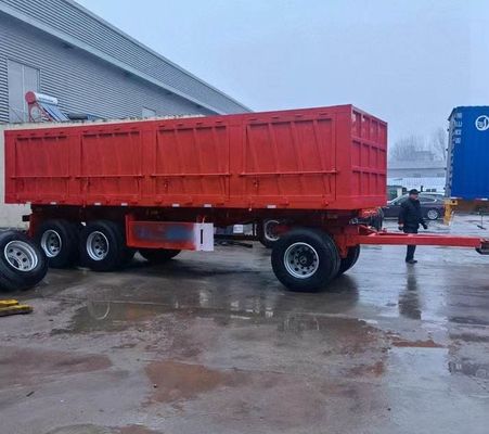 40-100 tons Drawbar Towing Dolly Full Truck Trailer With Side Wall Stake for Heavy Loads
