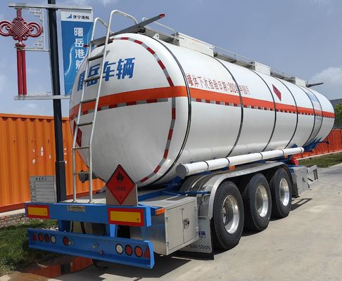 Stainless Steel Aluminum Alloy Tank Trailer Max Payload 30000 kg for Liquid Transport