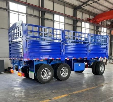 Customer's Request 3 Axle Draw Bar Fence Full Trailer with Fence Stake