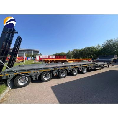 30-150tons Truck Trailer Semi-Trailer Low Bed Lowboy Semi Trailer for Heavy Duty Equipment