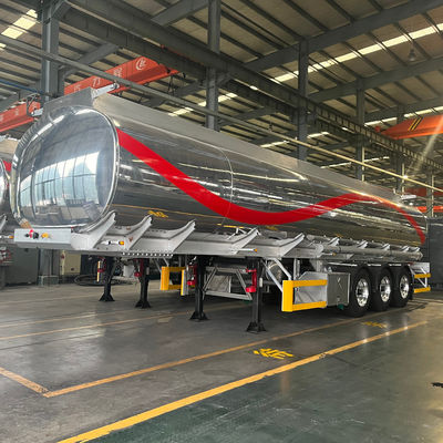 Standard 28 Ton Landing Gear 3 Axles 25-60 CBM Aluminum Alloy Fuel Tank Semi-Trailer