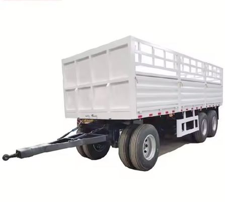 3 Axle Drawbar Towing Dolly Full Truck Trailer With Fence Stake Customer's Request