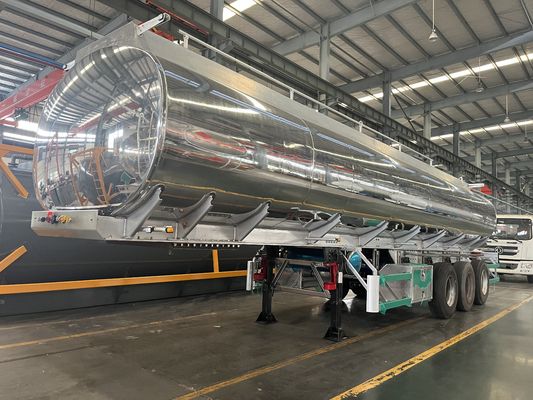 Standard 28 Ton Landing Gear 3 Axles 25-60 CBM Aluminum Alloy Fuel Tank Semi-Trailer