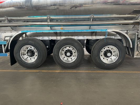Standard 28 Ton Landing Gear 3 Axles 25-60 CBM Aluminum Alloy Fuel Tank Semi-Trailer